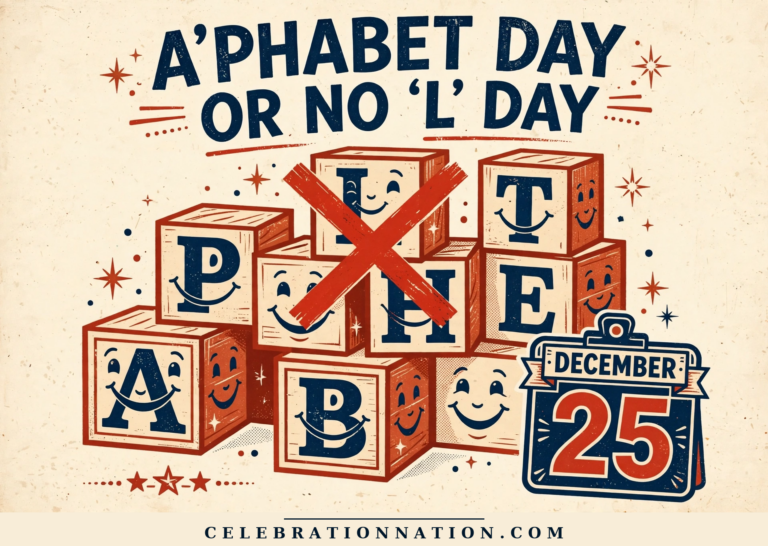 A’phabet Day or No ‘L’ Day poster