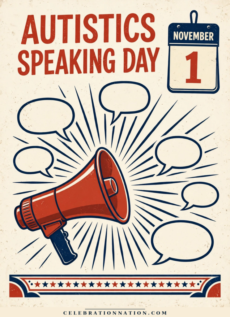 Autistics Speaking Day illustration, November 1