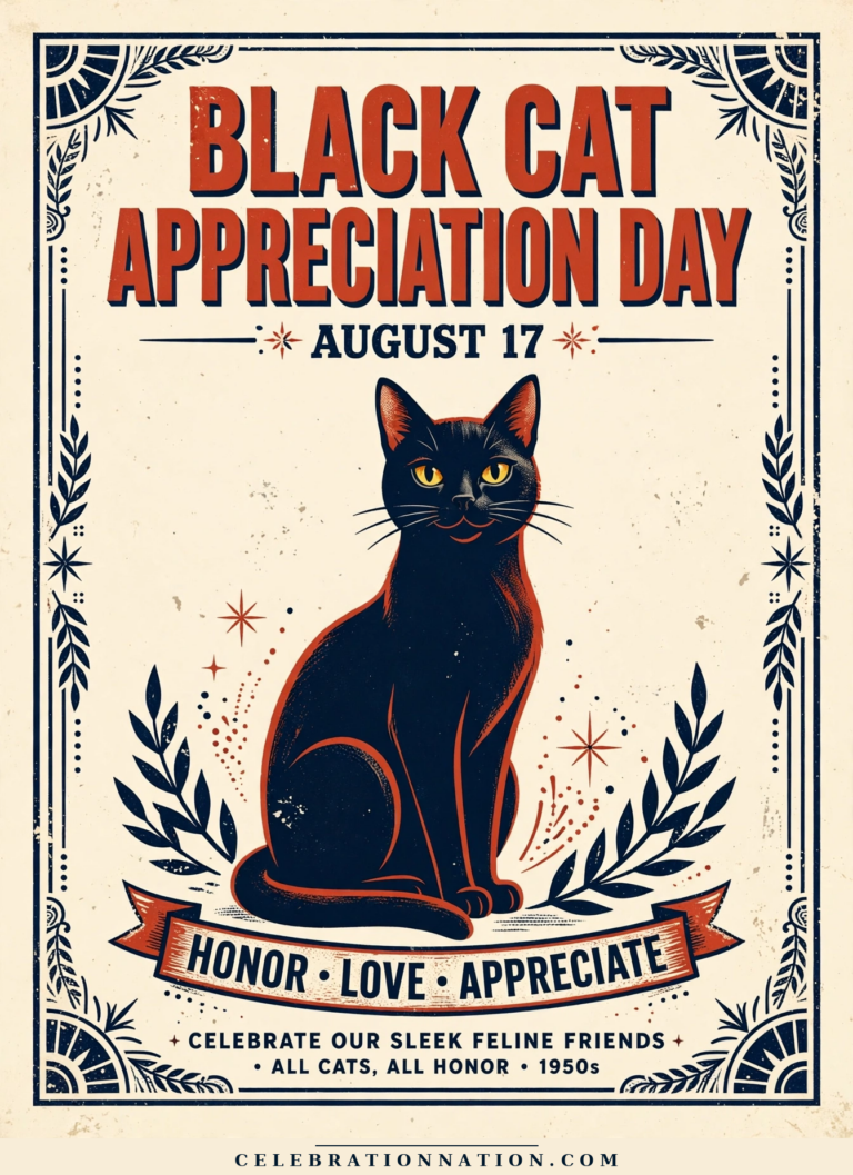 Black Cat Appreciation Day poster