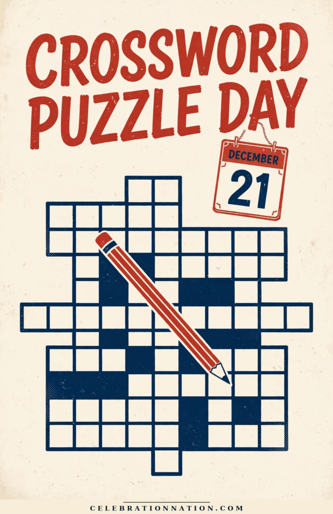 Crossword Puzzle Day illustration, December 21