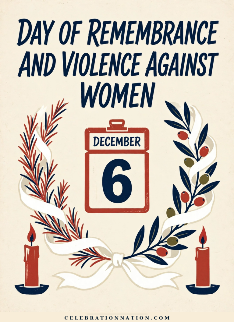Day of Remembrance and Violence Against Women poster