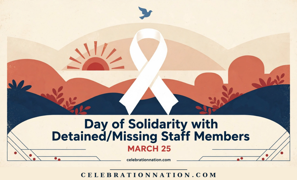 Day of Solidarity with Detained/Missing Staff Members poster