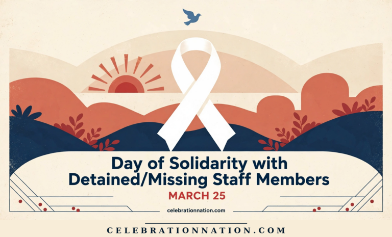 Day of Solidarity with Detained/Missing Staff Members poster