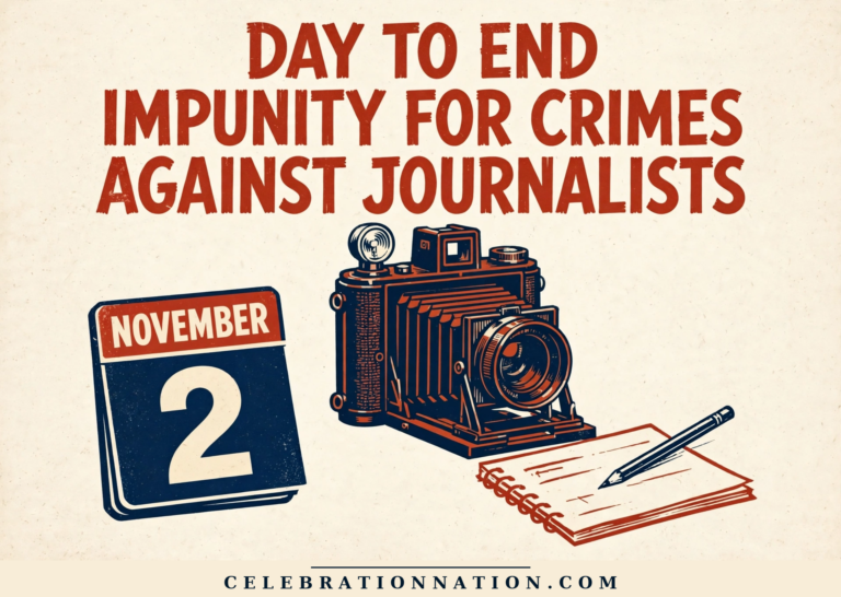 Day to End Impunity for Crimes Against Journalists poster