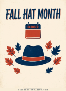 Fall Hat Month illustration, October
