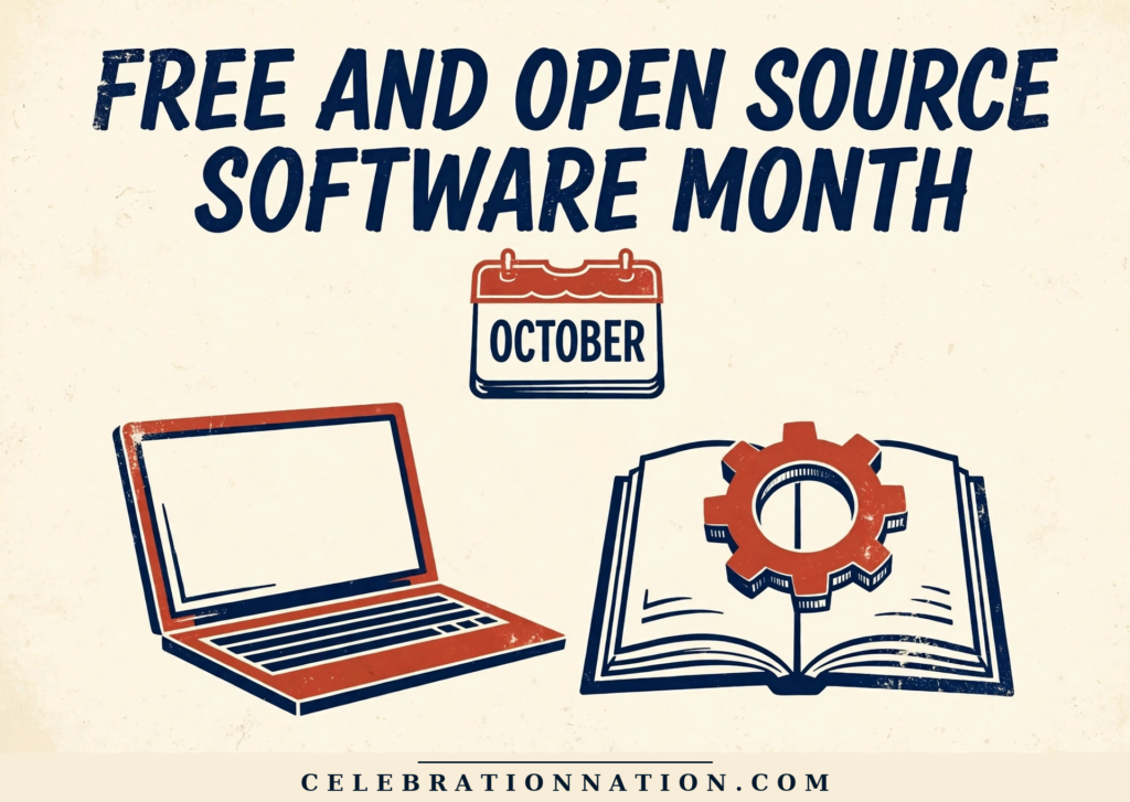 Free and Open Source Software Month poster
