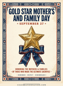 Gold Star Mother's and Family Day illustration, September 27