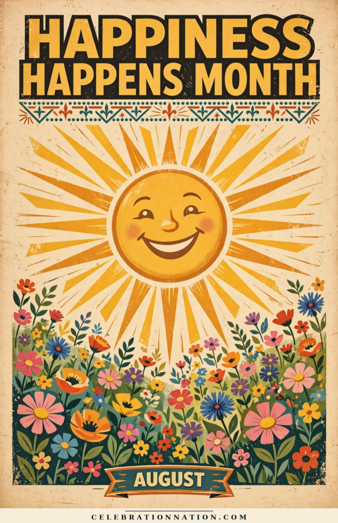 Happiness Happens Month poster
