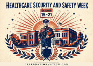 Healthcare Security and Safety Week illustration, October 15-21, 2023
