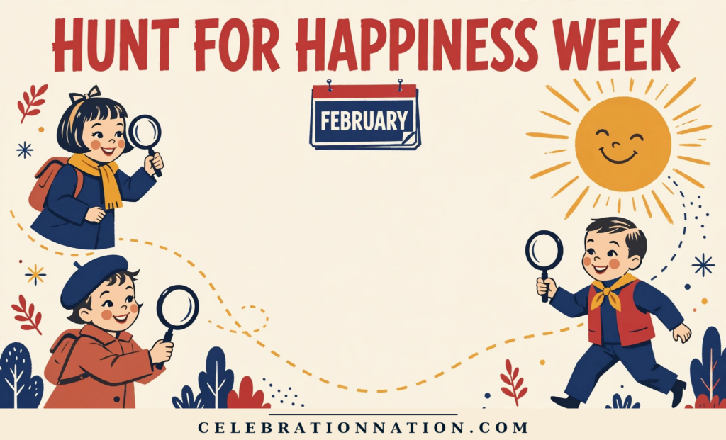 Hunt for Happiness Week poster