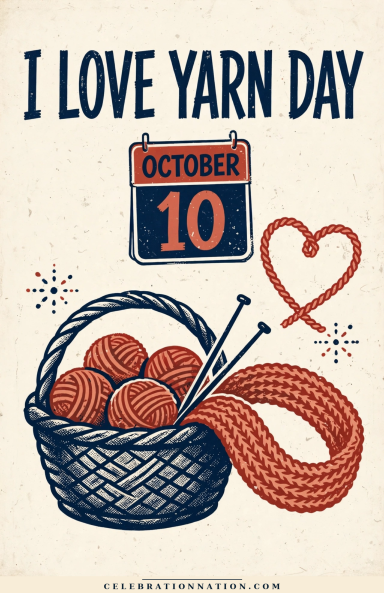 I Love Yarn Day poster