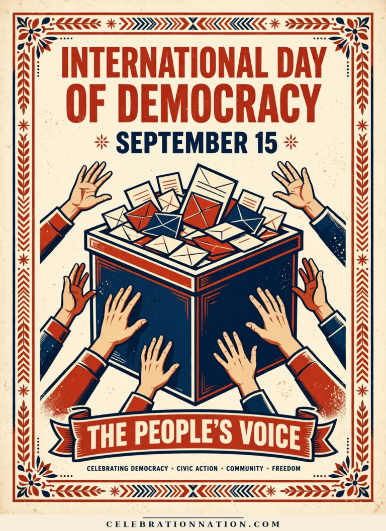 International Day of Democracy poster