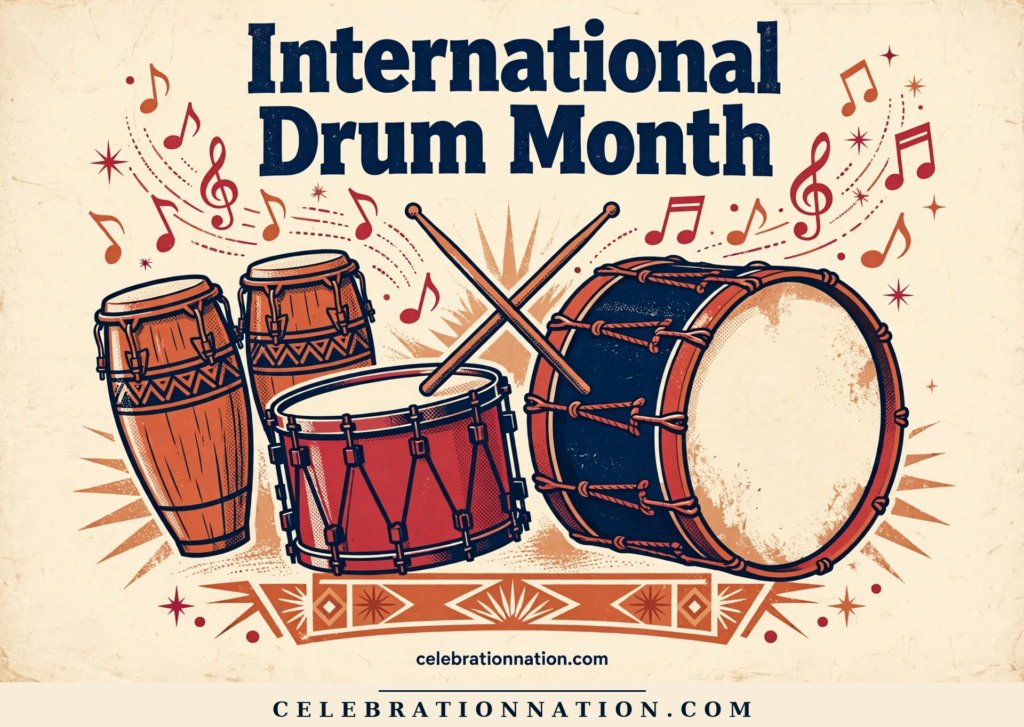 International Drum Month poster