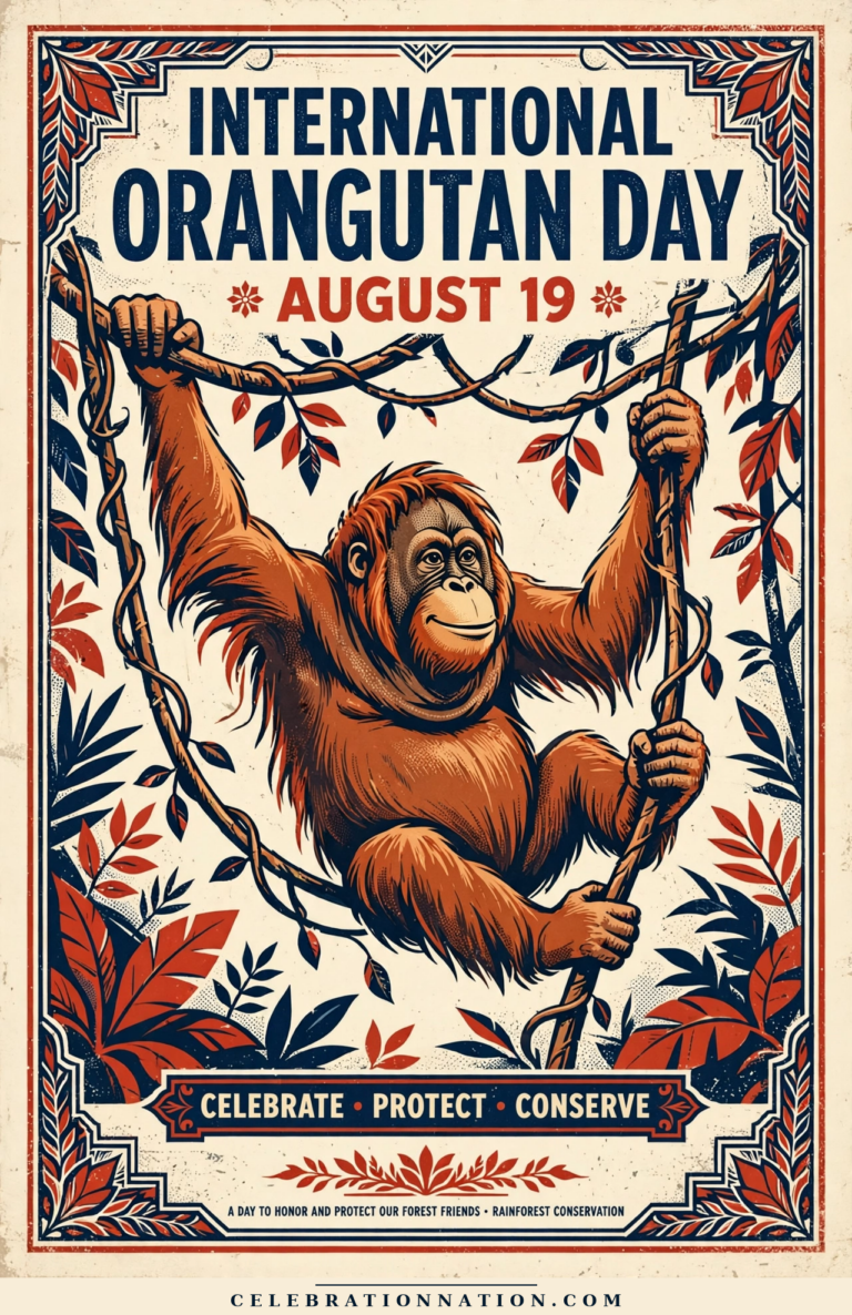 International Orangutan Day poster