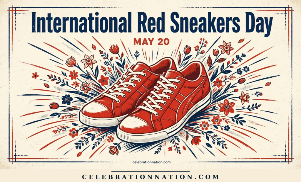 International Red Sneakers Day poster