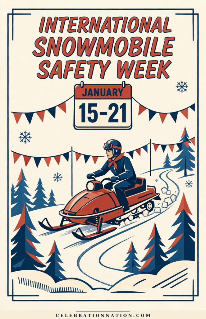 International Snowmobile Safety Week poster