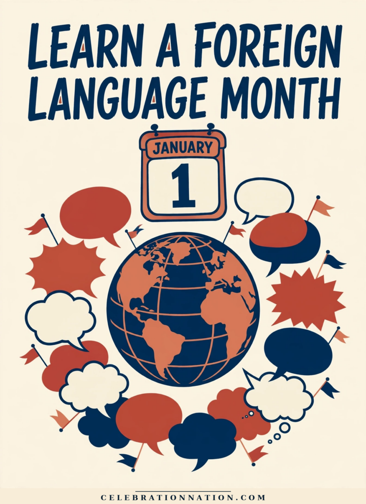 Learn a Foreign Language Month poster