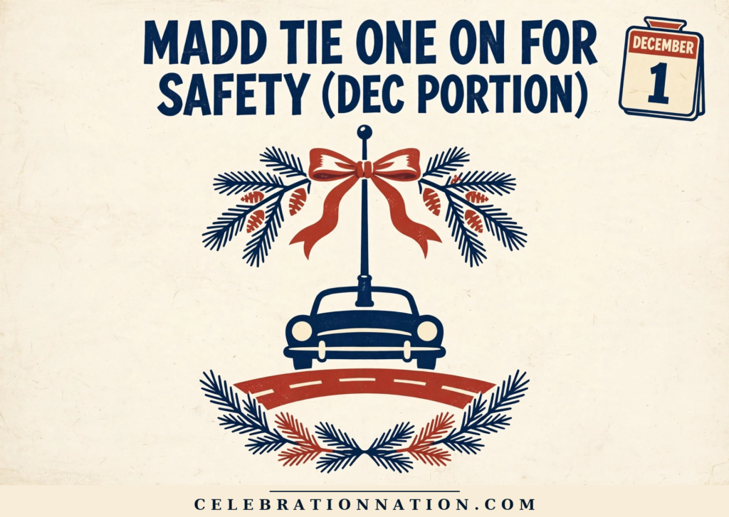 MADD Tie One On for Safety (Dec portion) poster