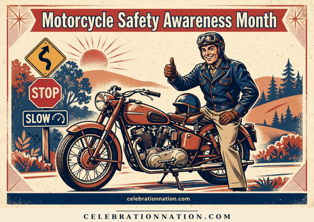 Motorcycle Safety Awareness Month poster