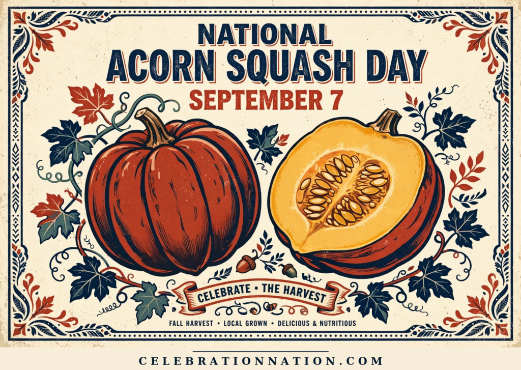 National Acorn Squash Day poster