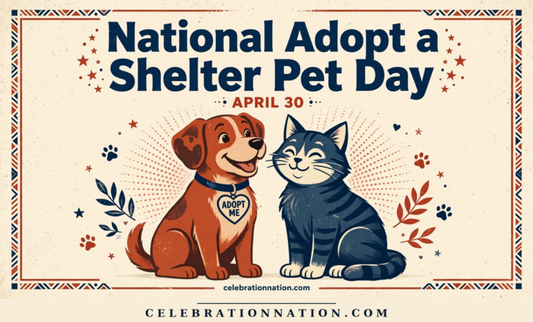 National Adopt a Shelter Pet Day poster