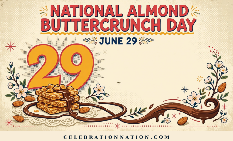 National Almond Buttercrunch Day poster