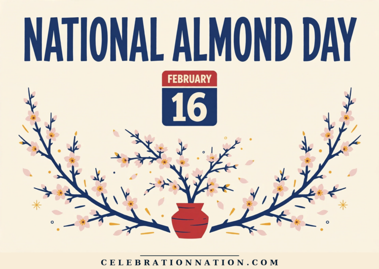 National Almond Day poster