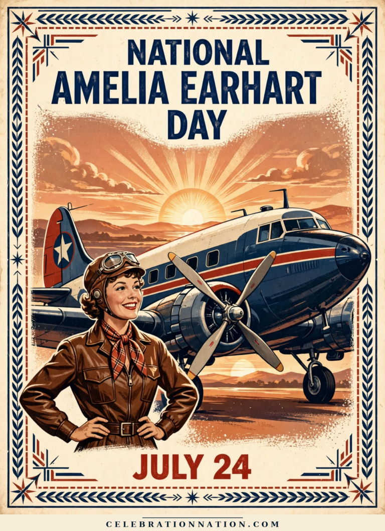 National Amelia Earhart Day poster