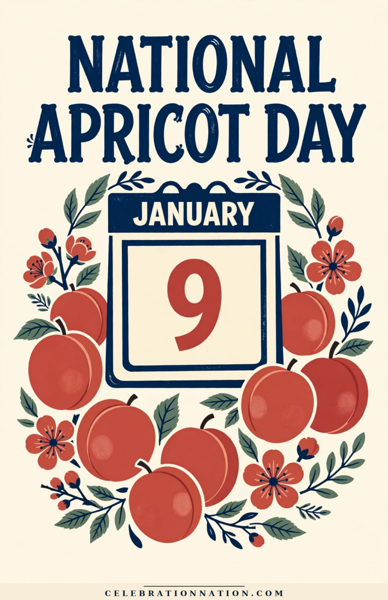 National Apricot Day poster