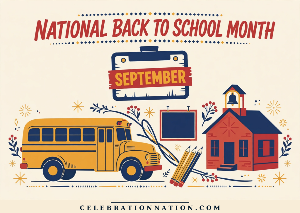 National Back to School Month poster
