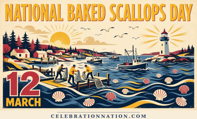 National Baked Scallops Day poster