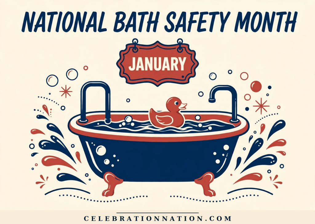 National Bath Safety Month poster
