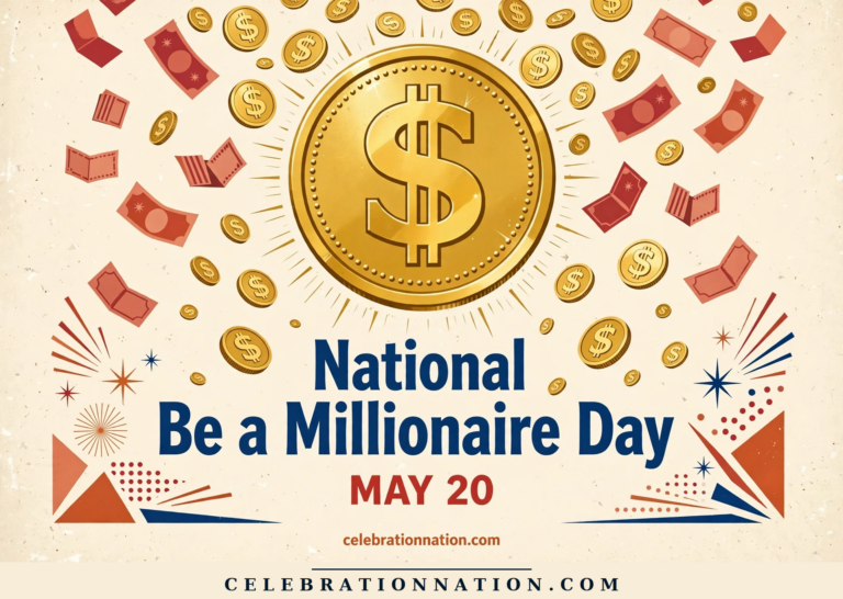 National Be a Millionaire Day poster