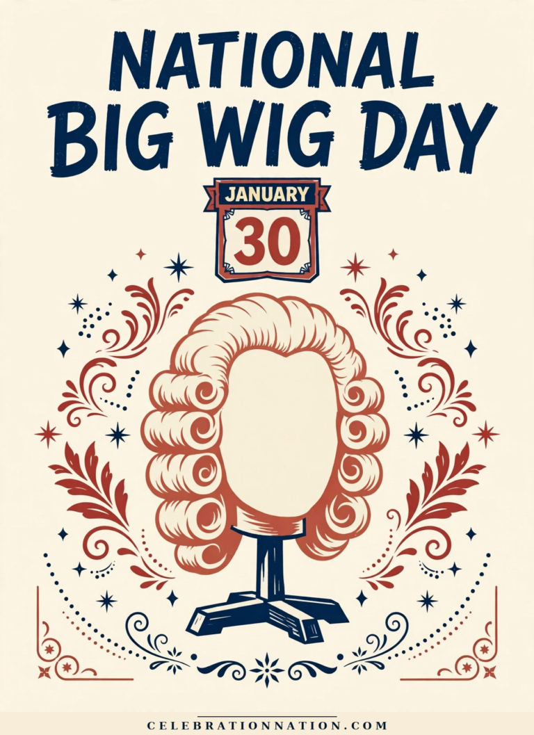 National Big Wig Day poster