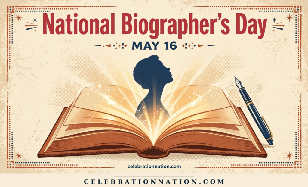 National Biographer's Day illustration, MAY 16