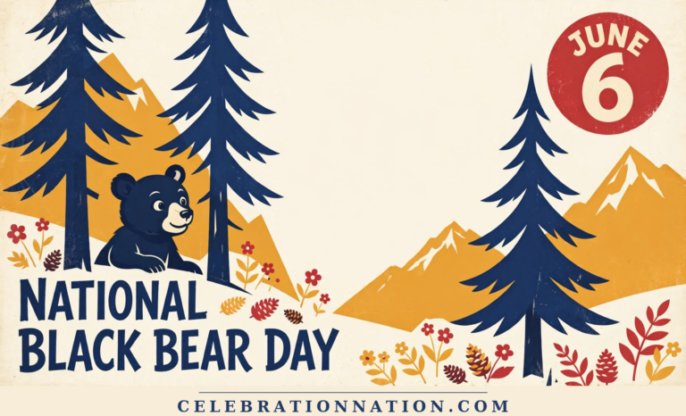 National Black Bear Day poster