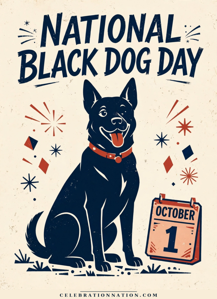 National Black Dog Day poster