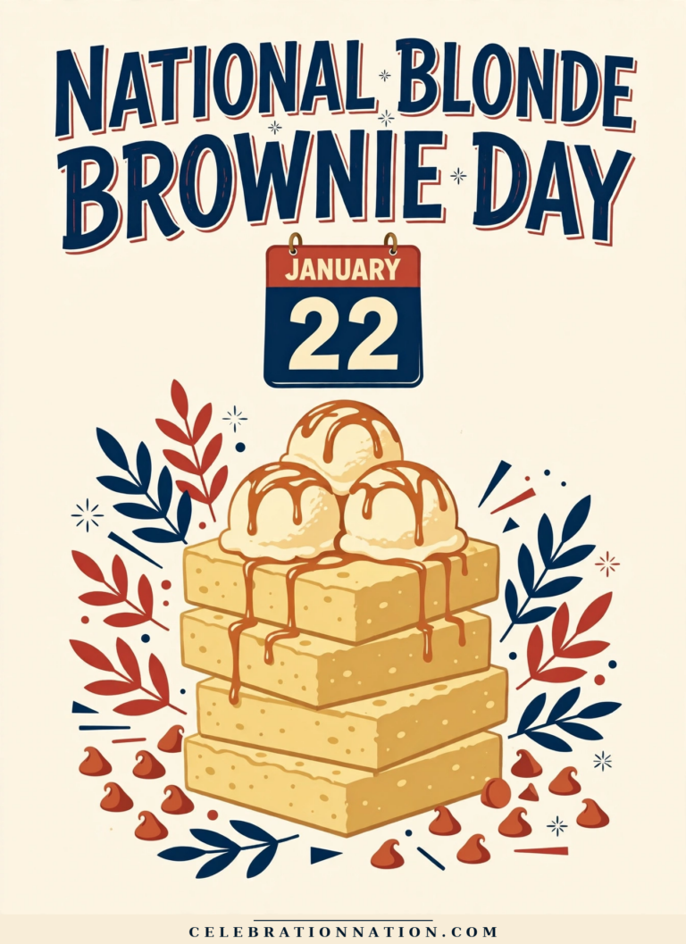 National Blonde Brownie Day poster