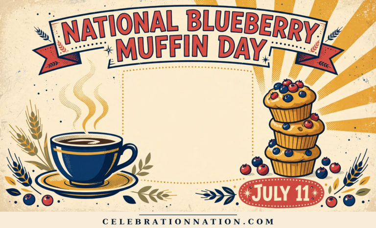 National Blueberry Muffin Day poster
