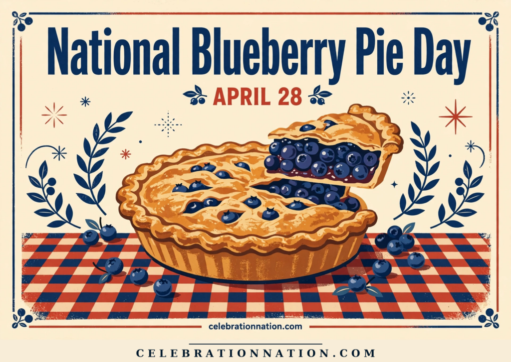 National Blueberry Pie Day poster