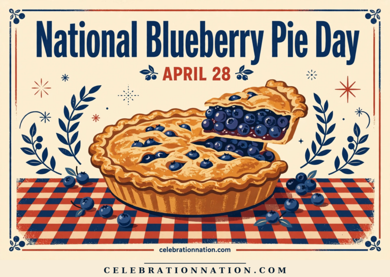 National Blueberry Pie Day poster