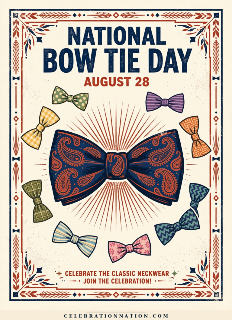 National Bow Tie Day poster