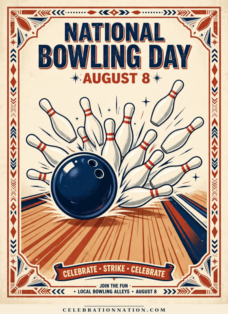 National Bowling Day poster