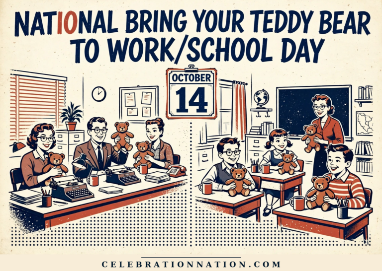 National Bring Your Teddy Bear to Work/School Day poster