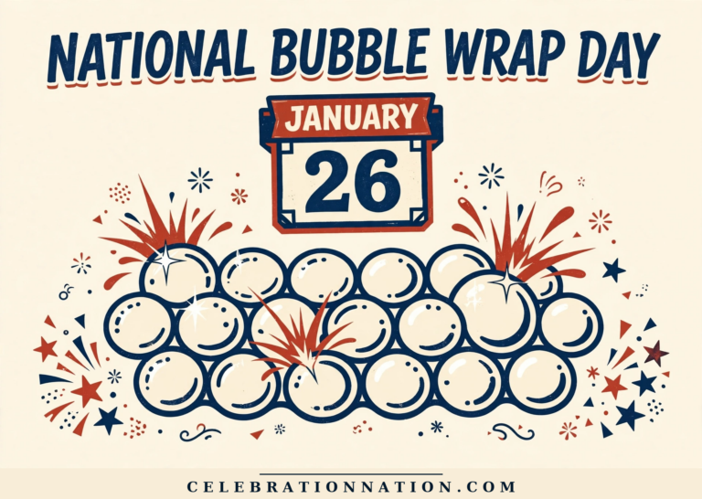 National Bubble Wrap Day poster