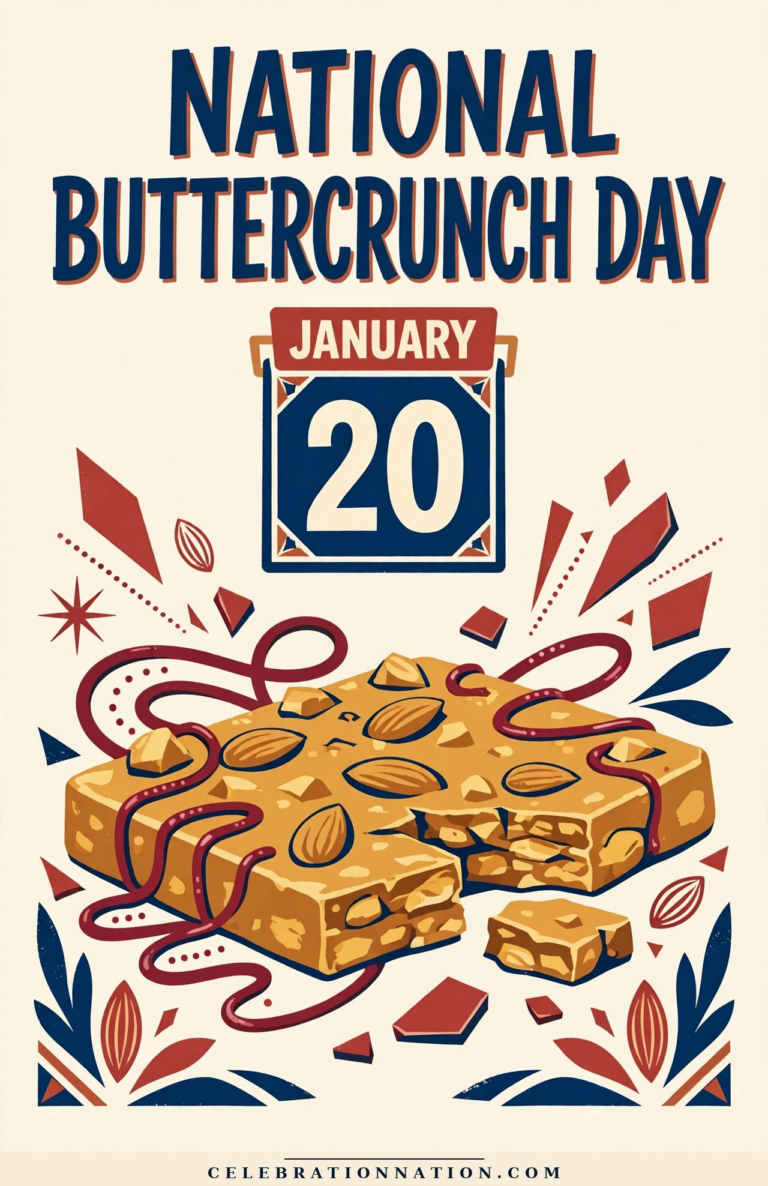 National Buttercrunch Day poster