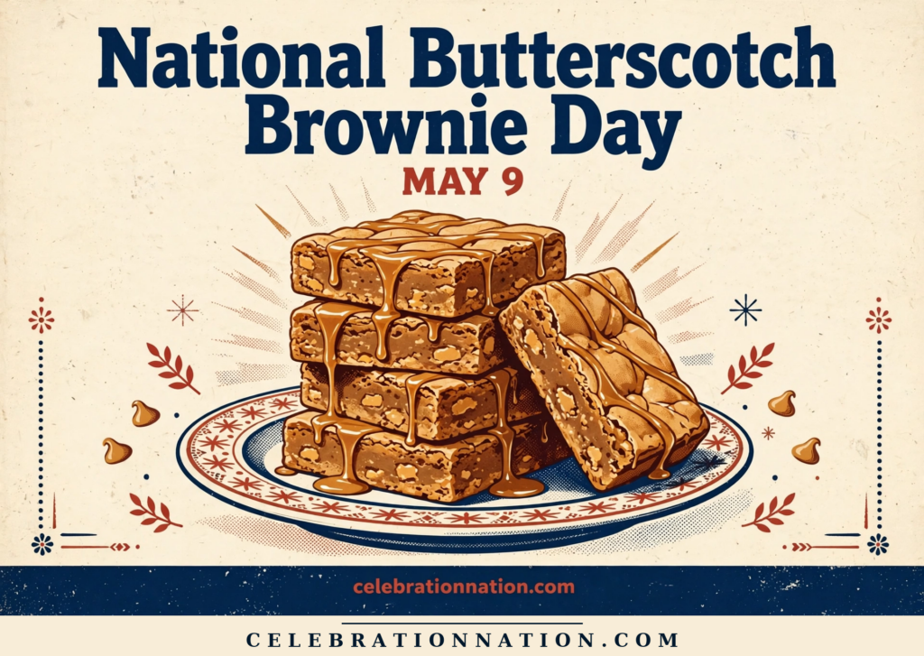 National Butterscotch Brownie Day poster