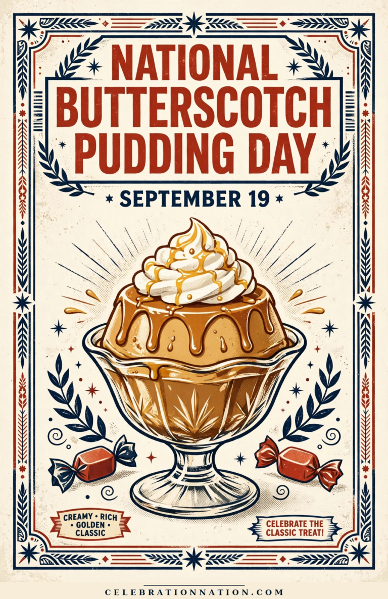National Butterscotch Pudding Day poster