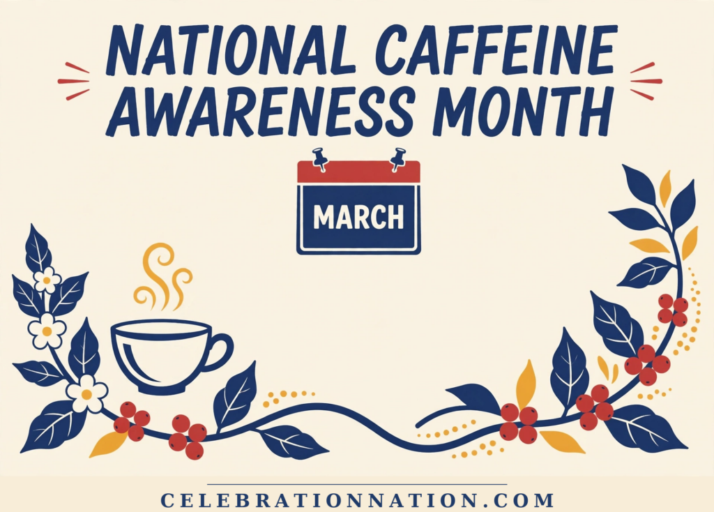 National Caffeine Awareness Month poster