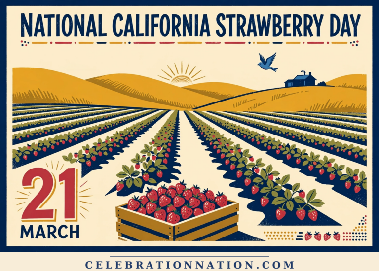 National California Strawberry Day poster